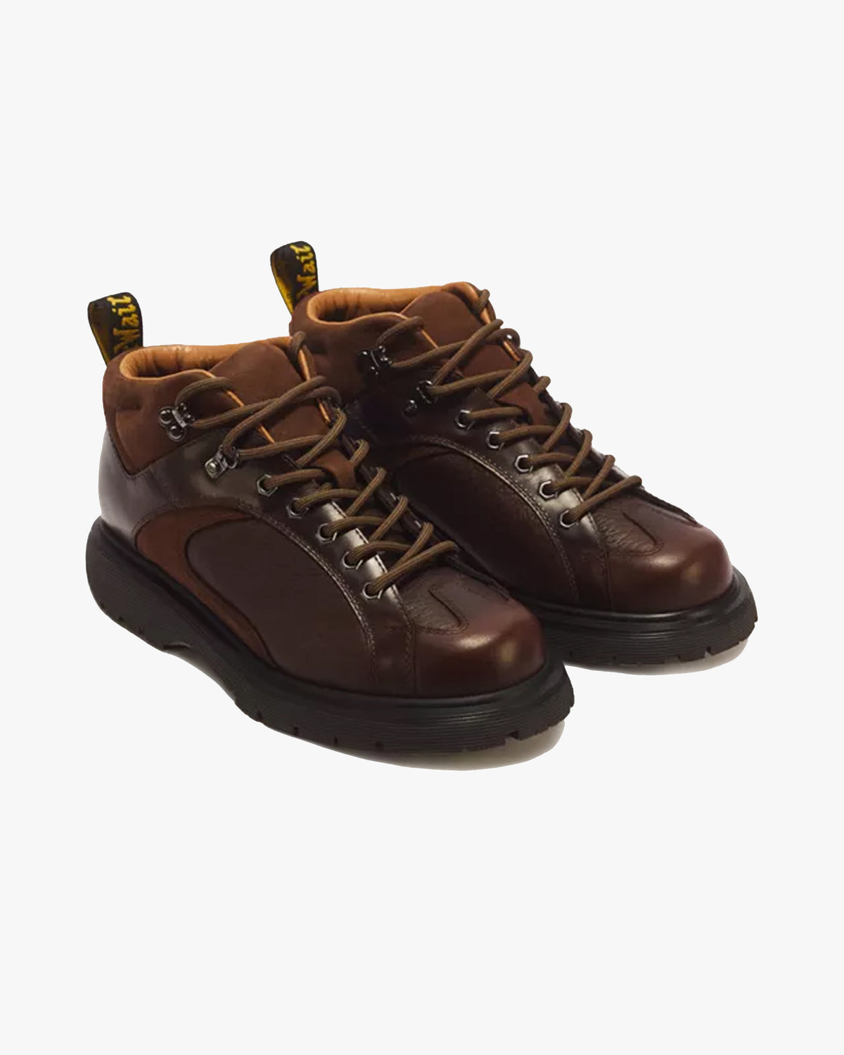 Dr Martens Wayborne Leather Boots - Dark Brown Mayhem Leather