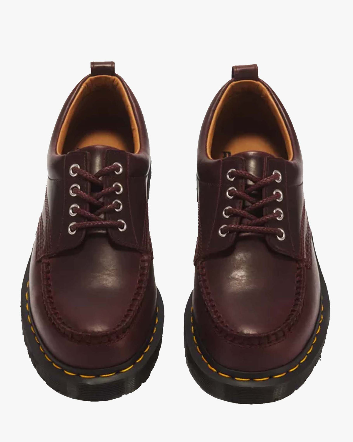 Dr Martens Lowell 4-Eye Moc Toe Shoe - Spiced Brown Mayhem RB