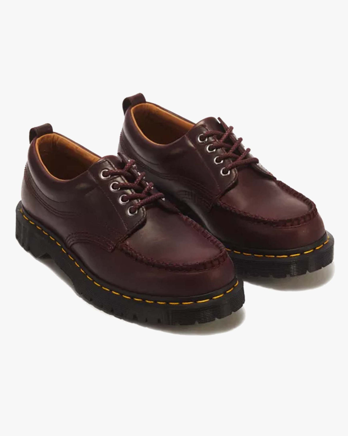 Dr Martens Lowell 4-Eye Moc Toe Shoe - Spiced Brown Mayhem RB