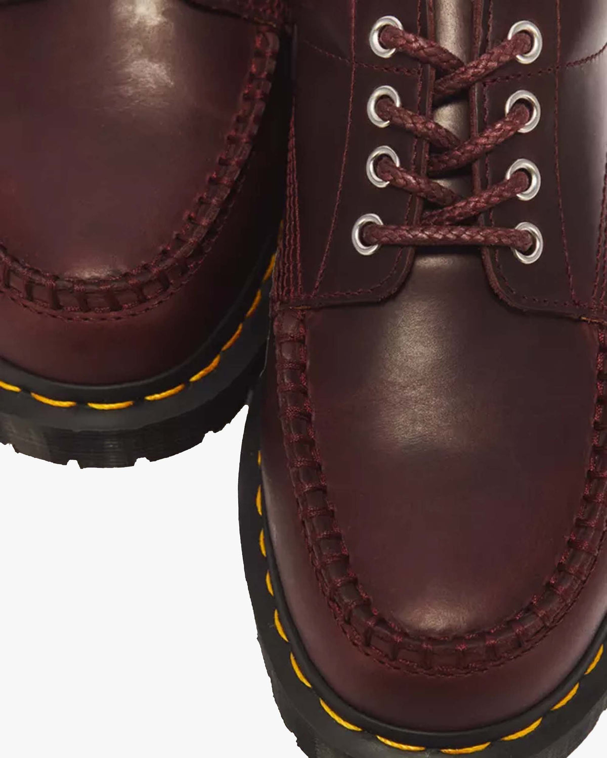 Dr Martens Lowell 4-Eye Moc Toe Shoe - Spiced Brown Mayhem RB