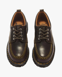 Dr Martens Lowell 4-Eye Moc Toe Shoe - Olive Mayhem RB