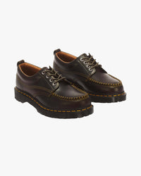 Dr Martens Lowell 4-Eye Moc Toe Shoe - Olive Mayhem RB