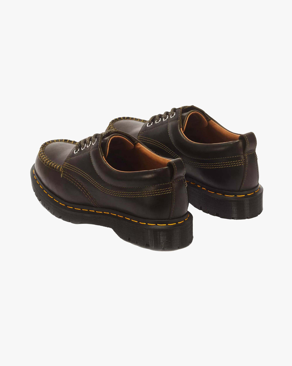 Dr Martens Lowell 4-Eye Moc Toe Shoe - Olive Mayhem RB