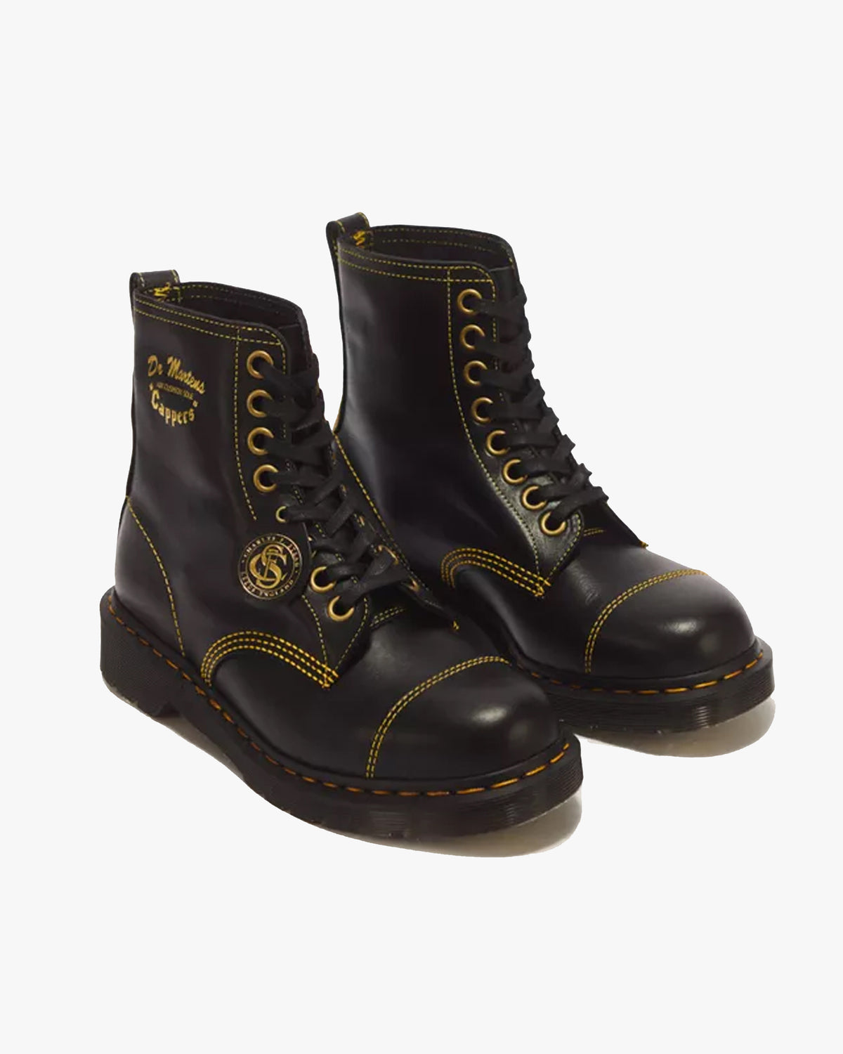 Dr Martens Made in England 1460 Cappers Leather Boot - Black Classic Calf