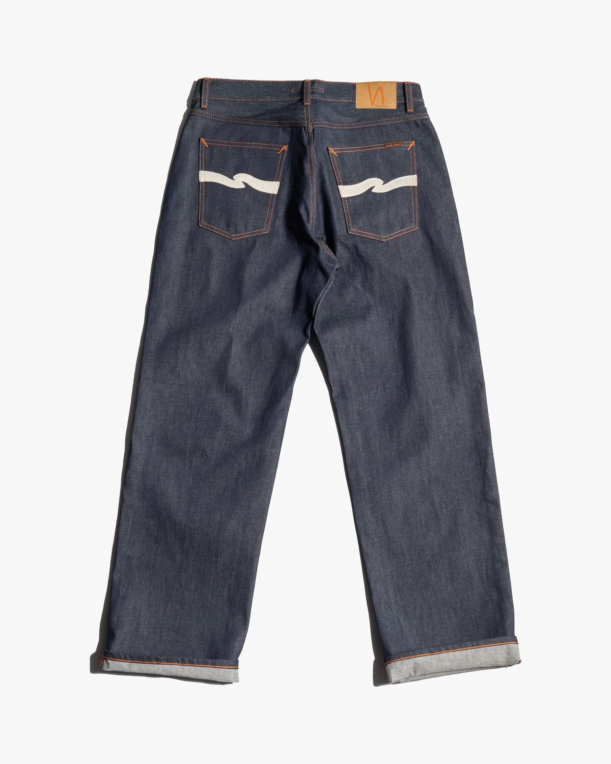 Nudie Tuff Tony Loose Fit Mens Jeans - Ecru Waves