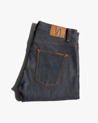 Nudie Lean Dean Slim Tapered Mens Jeans - Dry Ohm Selvage