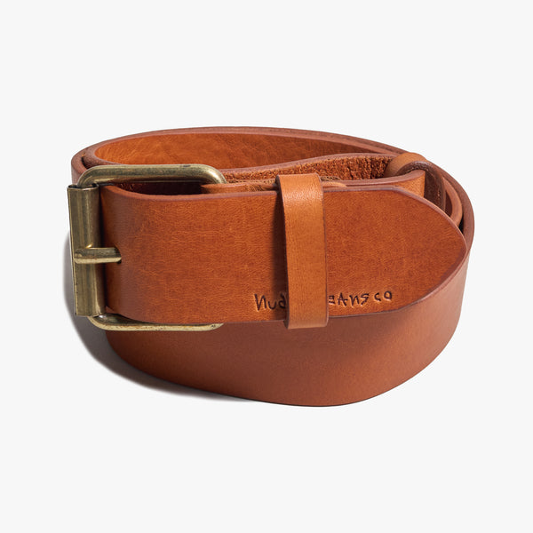 Nudie Jeans Pedersson Leather Belt - Toffee Brown | Nudie Jeans Belts | JEANSTORE