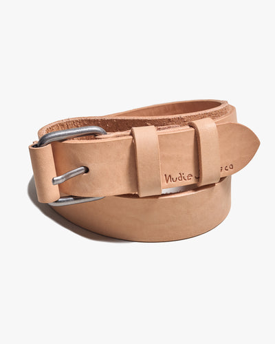 Nudie Jeans Dwayne Leather Belt - Natural | Nudie Jeans Belts | Jeanstore