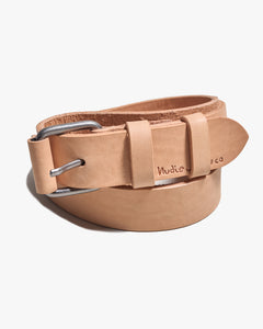 Nudie Jeans Dwayne Leather Belt - Natural