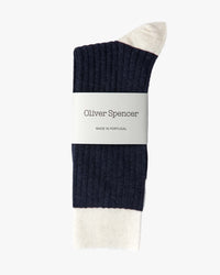 Oliver Spencer Miller Socks - Bridge Navy