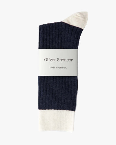 Oliver Spencer Miller Socks - Bridge Navy