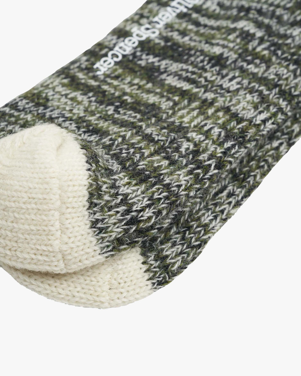Oliver Spencer Edmund Socks - Finn Moss Green / Pistachio