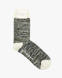 Oliver Spencer Edmund Socks - Finn Moss Green / Pistachio