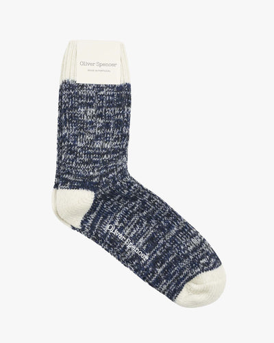 Oliver Spencer Edmund Socks - Finn Navy / Cobalt