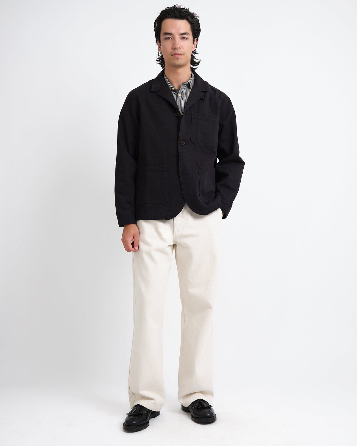 Oliver Spencer Bradwell Jacket - Roderick Twill Black