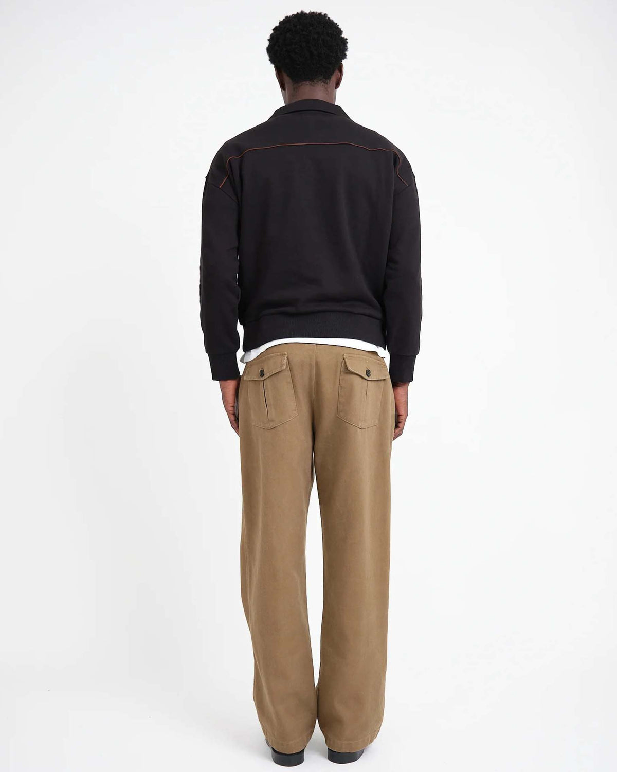 Oliver Spencer Lorimer Half Zip Sweatshirt - Harker Black