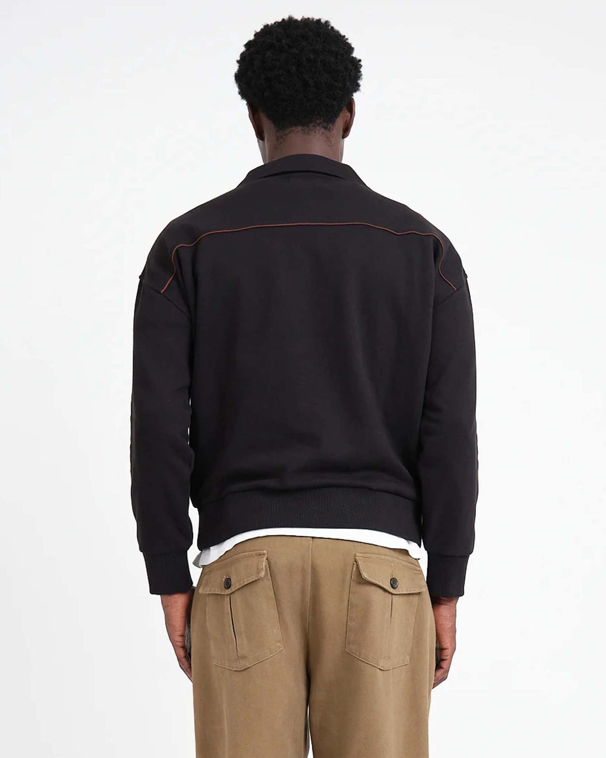 Oliver Spencer Lorimer Half Zip Sweatshirt - Harker Black