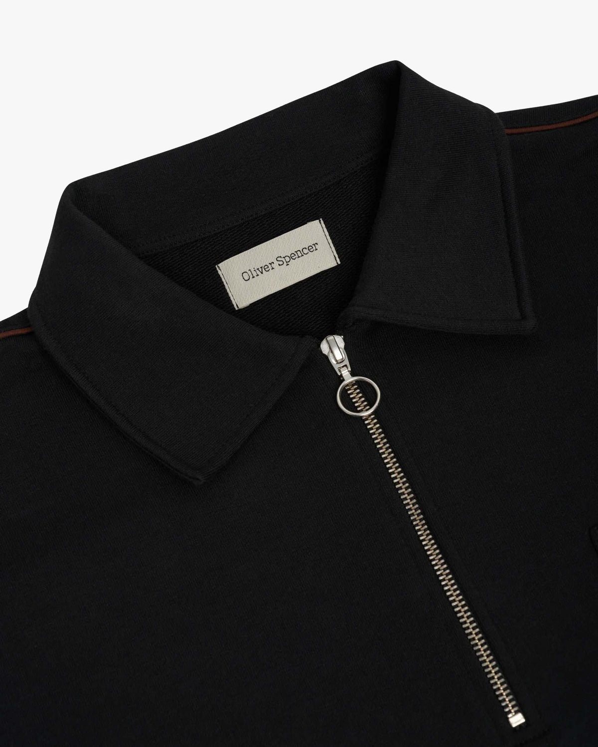 Oliver Spencer Lorimer Half Zip Sweatshirt - Harker Black