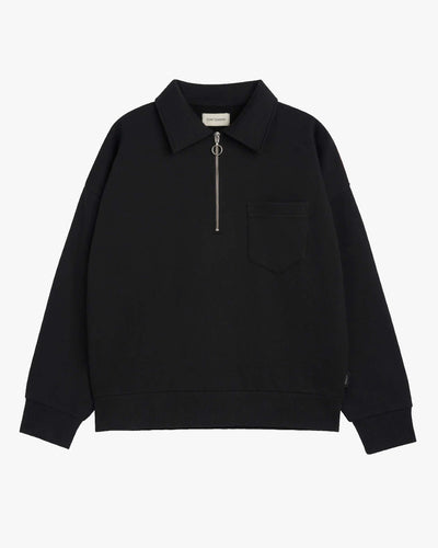 Oliver Spencer Lorimer Half Zip Sweatshirt - Harker Black