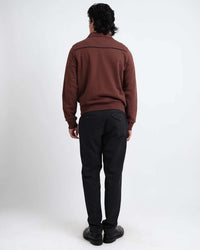 Oliver Spencer Lorimer Half Zip Sweatshirt - Harker Brown