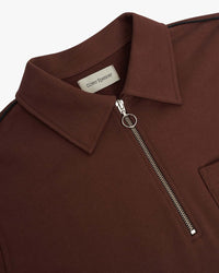 Oliver Spencer Lorimer Half Zip Sweatshirt - Harker Brown