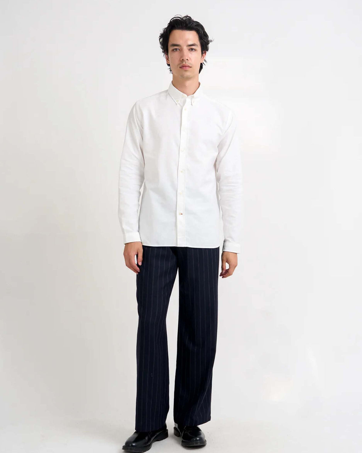 Oliver Spencer Brook Button Down Shirt - Brecon Oxford White