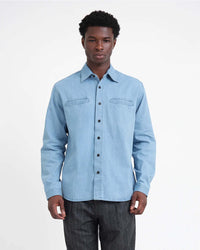 Oliver Spencer Corby Shirt - Mullins Denim Indigo Light