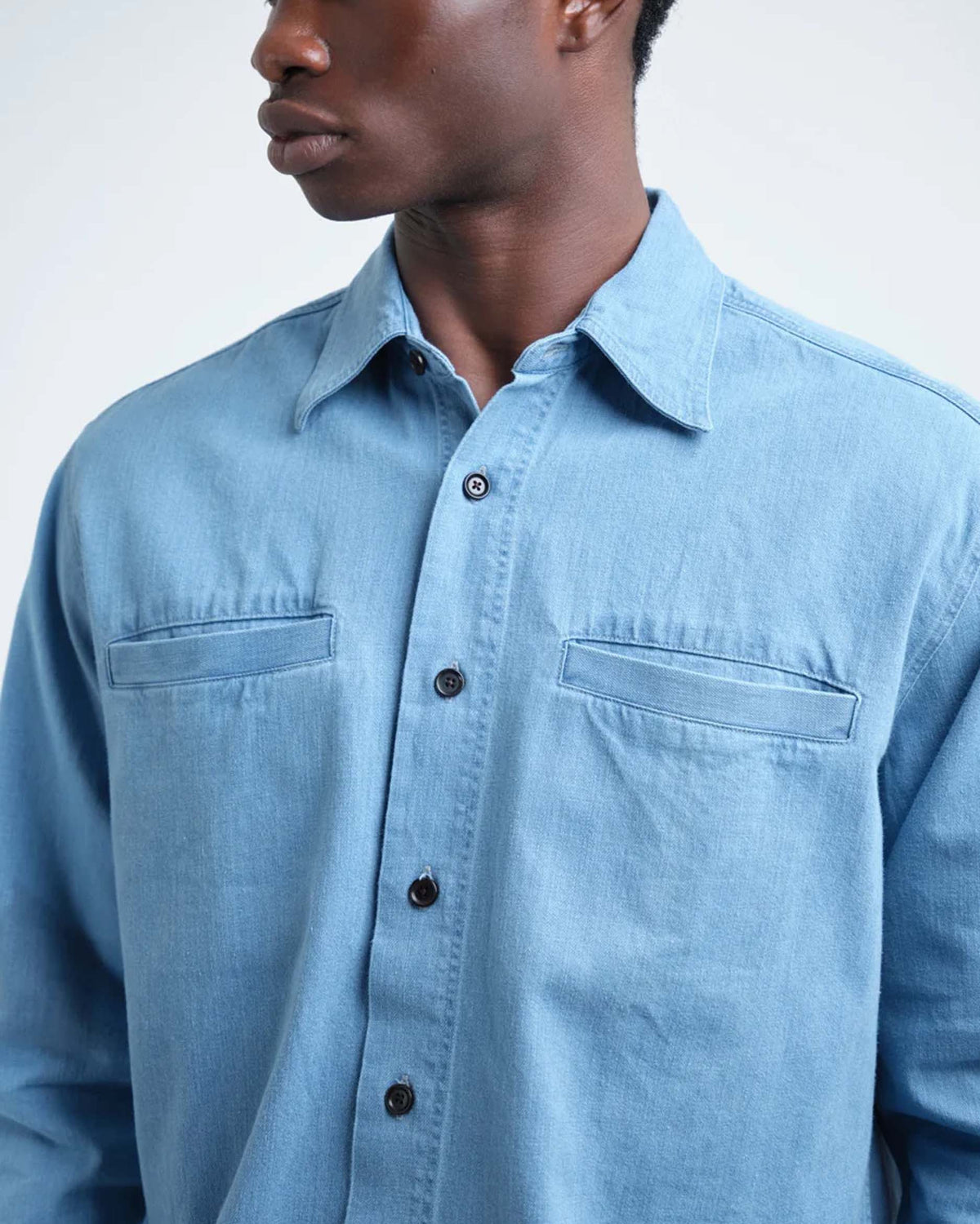 Oliver Spencer Corby Shirt - Mullins Denim Indigo Light