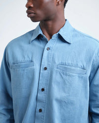 Oliver Spencer Corby Shirt - Mullins Denim Indigo Light