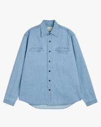 Oliver Spencer Corby Shirt - Mullins Denim Indigo Light