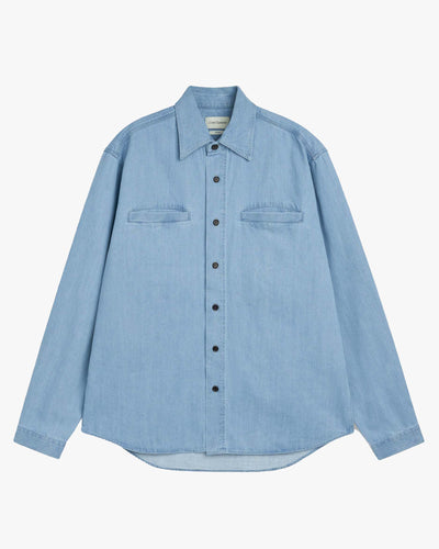 Oliver Spencer Corby Shirt - Mullins Denim Indigo Light