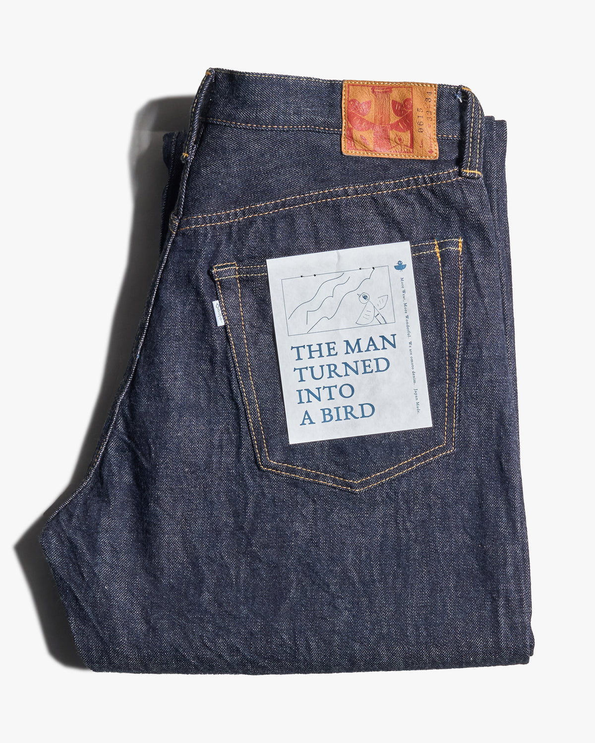 Omoto Denim 0615 Relaxed Tapered 13.5oz Selvedge Jeans - Onewash