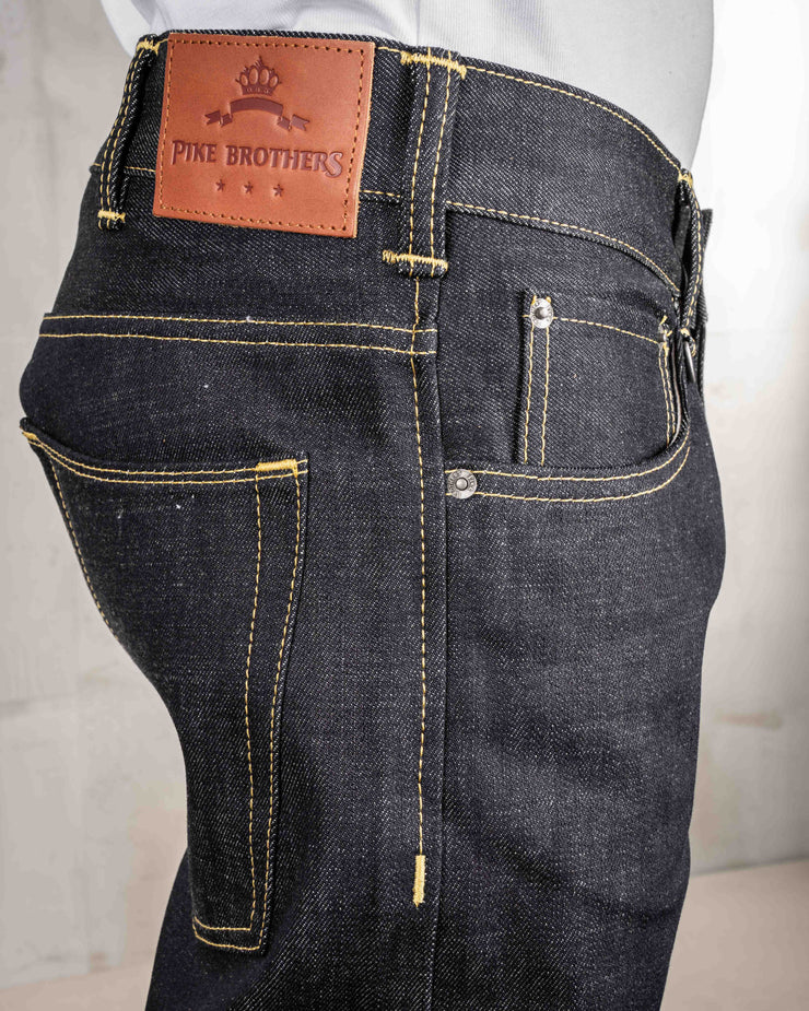 Pike Brothers 1958 Roamer Pant Regular Fit Mens Jeans - 15oz Selvedge Indigo