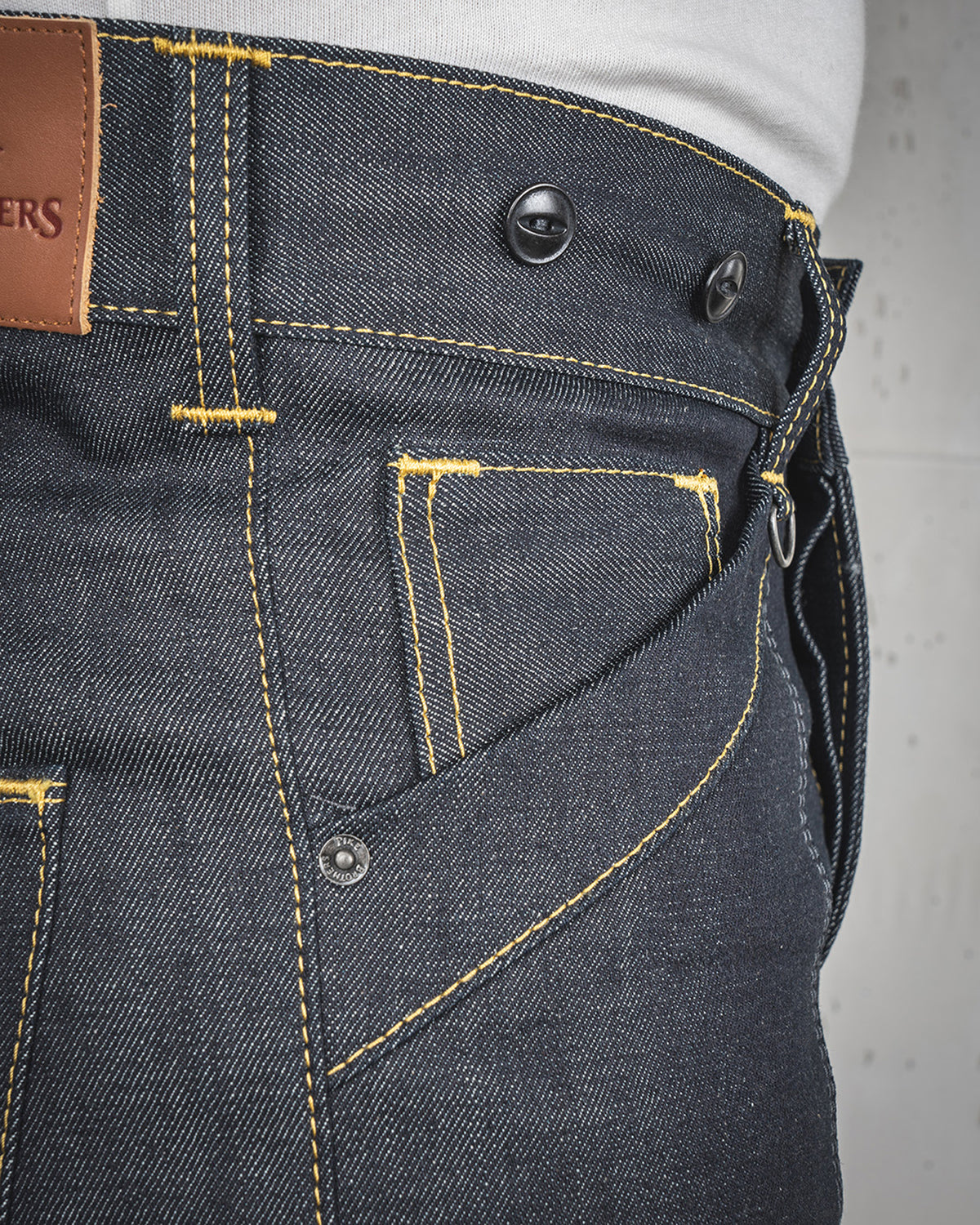 Pike Brothers 1936 Chopper Pant Loose Fit Selvedge Mens Jeans - 11oz Metal