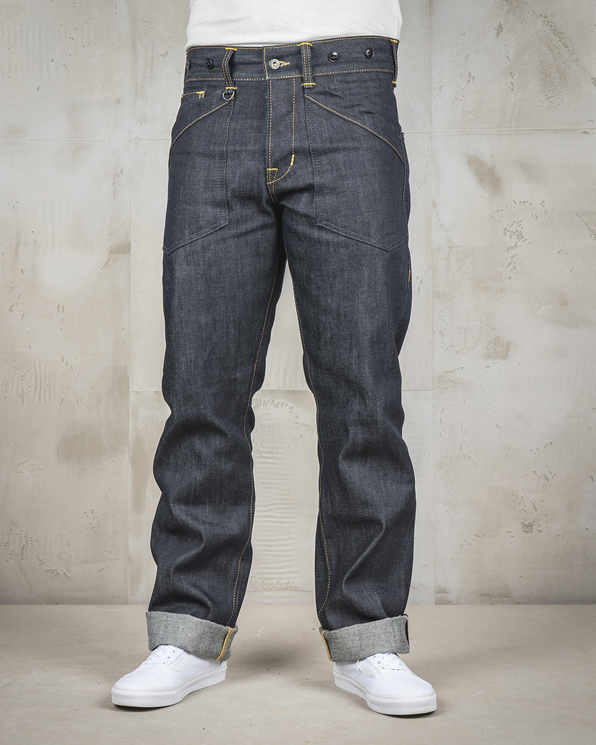 Pike Brothers 1936 Chopper Pant Loose Fit Selvedge Mens Jeans - 11oz Metal