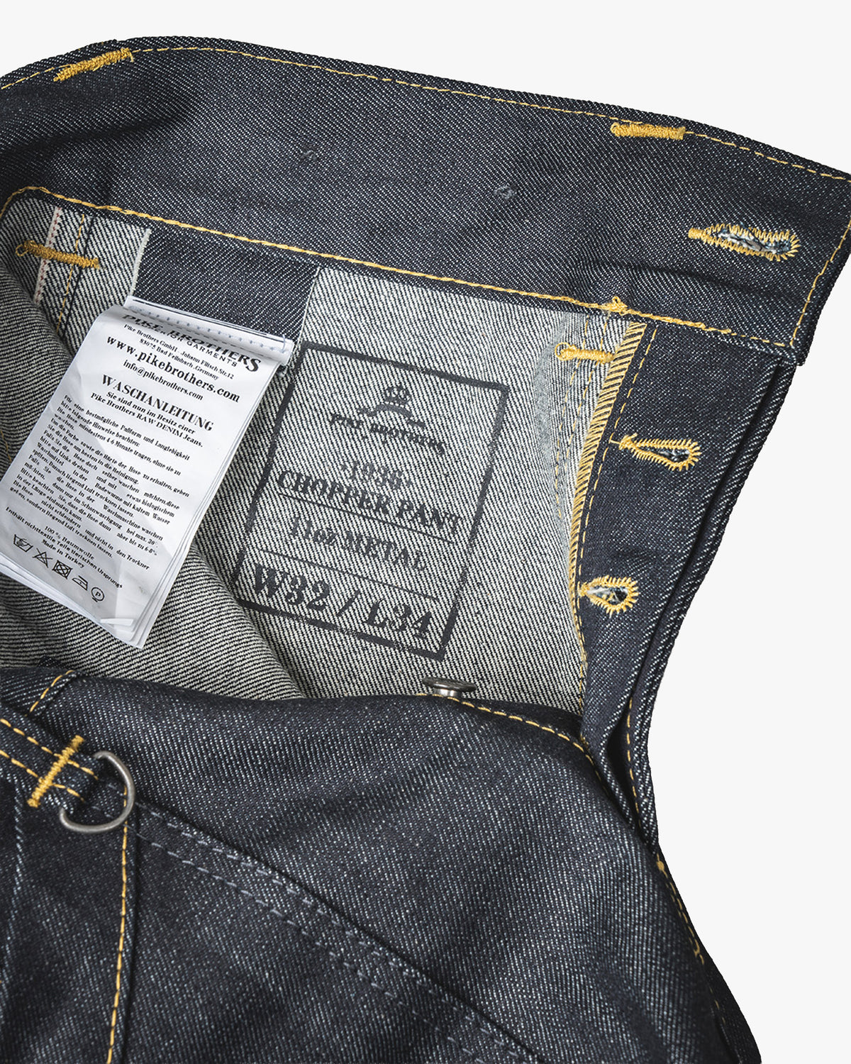 Pike Brothers 1936 Chopper Pant Loose Fit Selvedge Mens Jeans - 11oz Metal