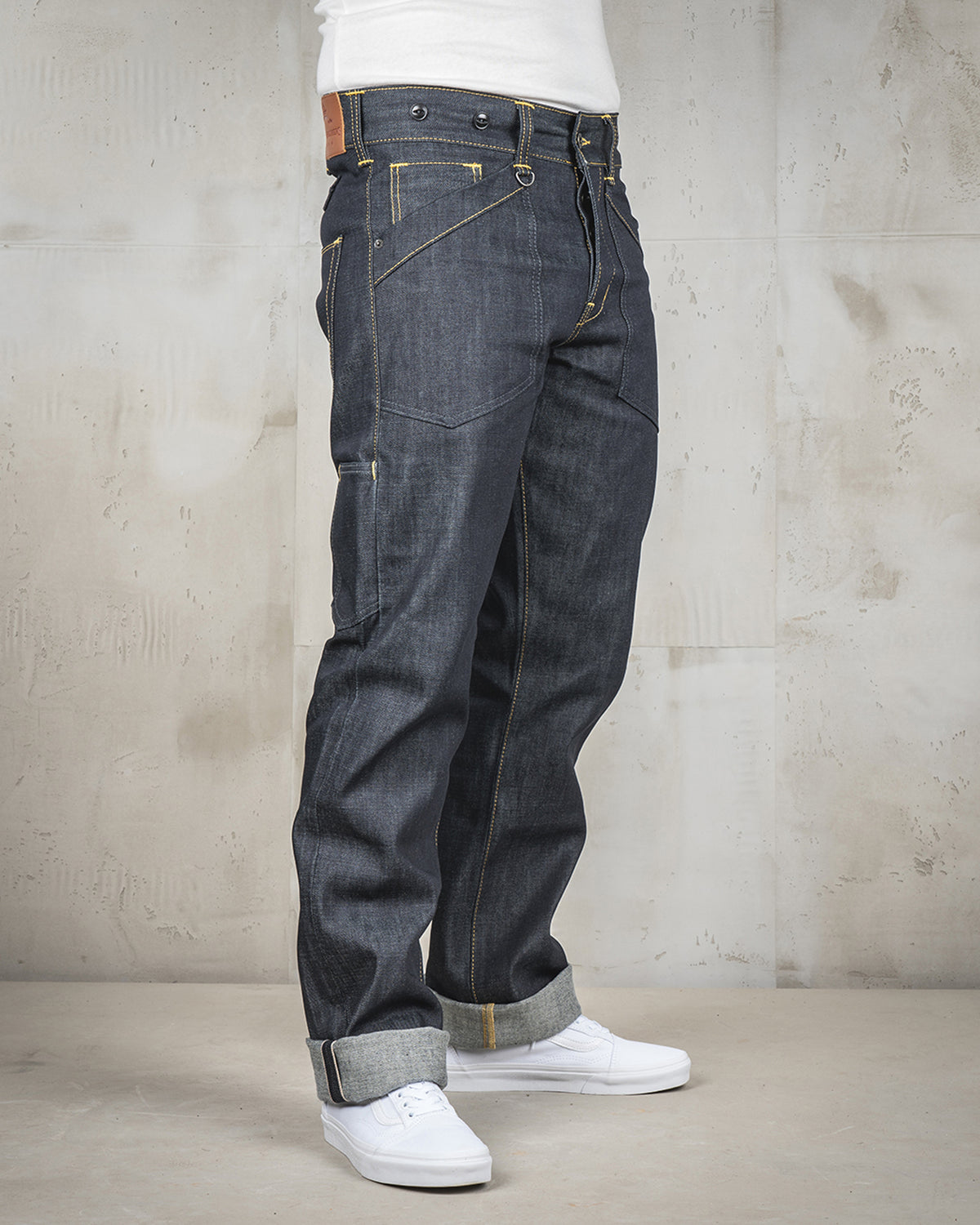 Pike Brothers 1936 Chopper Pant Loose Fit Selvedge Mens Jeans - 11oz Metal