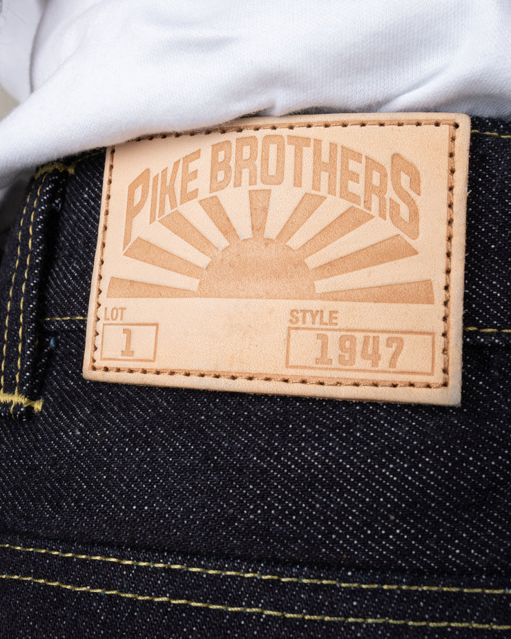 Pike Brothers 1947 Roamer Pant Relaxed Tapered Mens Jeans - 21oz Selvedge Indigo