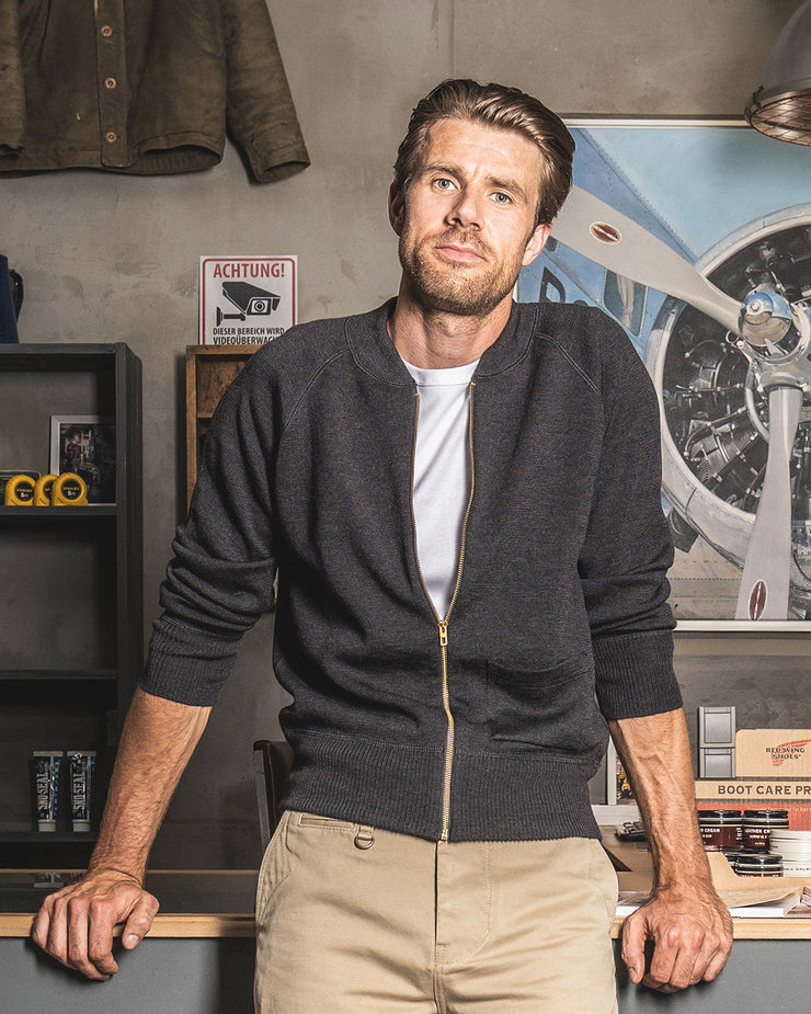 Pike Brothers 1943 C2 Merino Wool Sweater - Grey