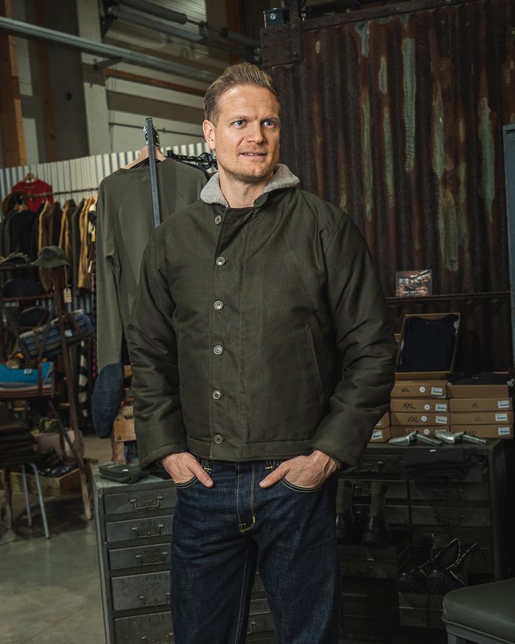 Pike Brothers 1944 N1 Deck Jacket - Waxed Olive