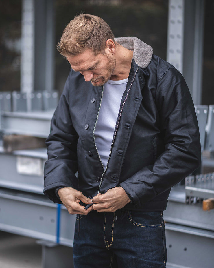 Pike Brothers 1944 N1 Deck Jacket - Waxed Navy