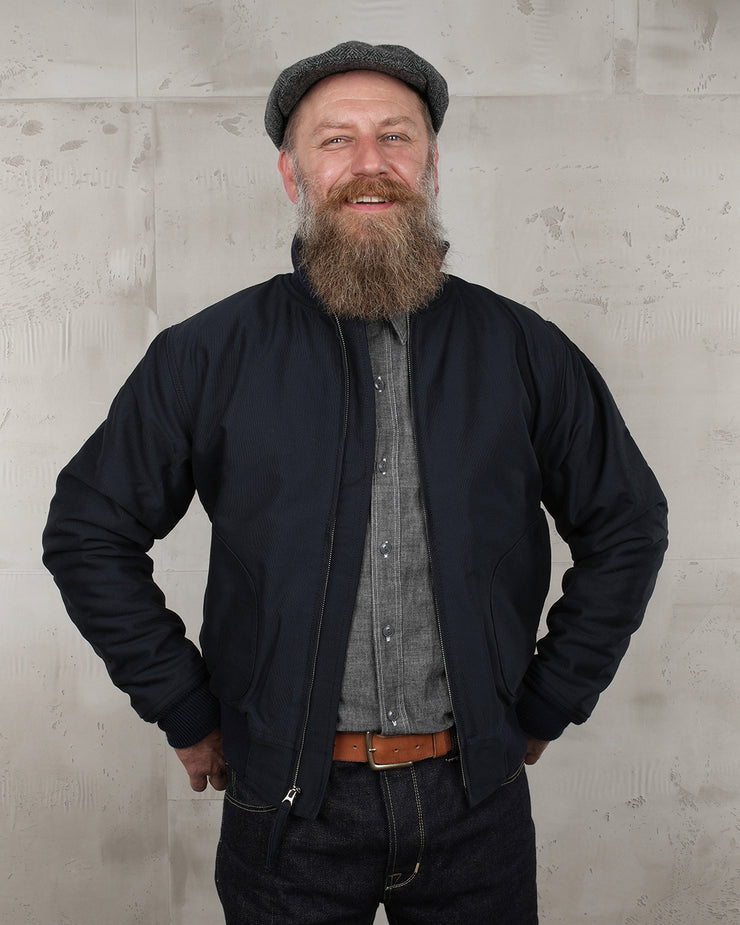 Pike Brothers 1942 Deck Zip Jacket - Dark Blue