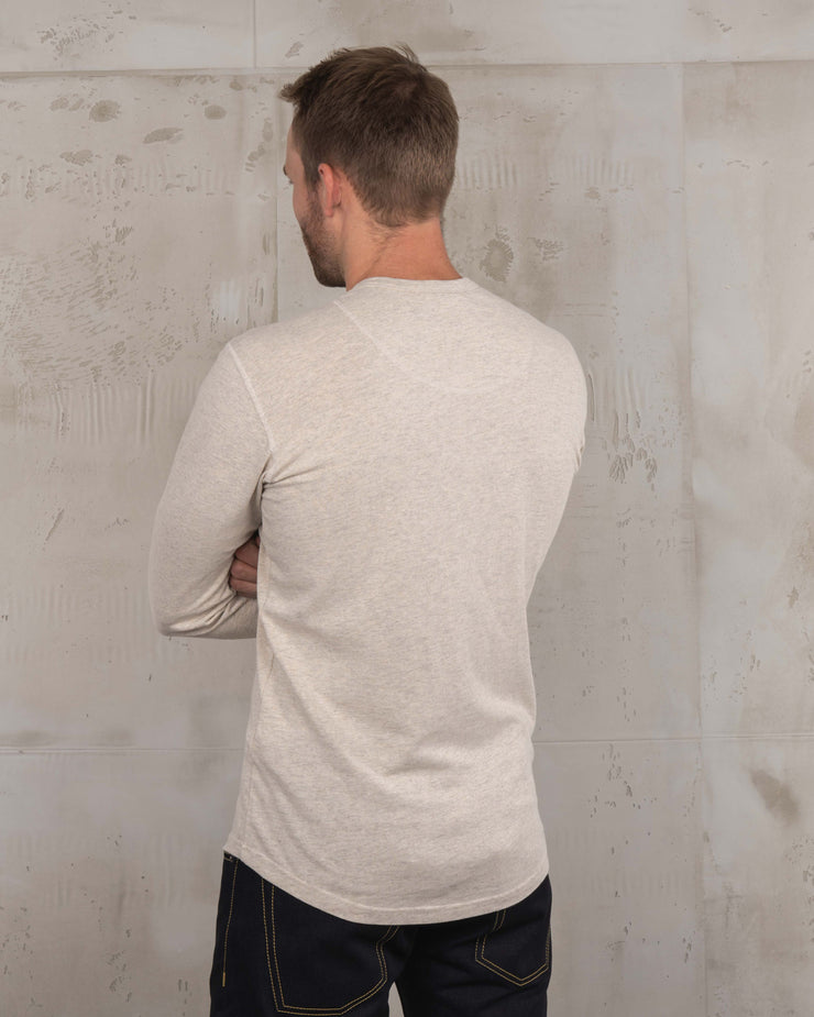Pike Brothers 1927 L/S Henley Shirt - Ecru Melange