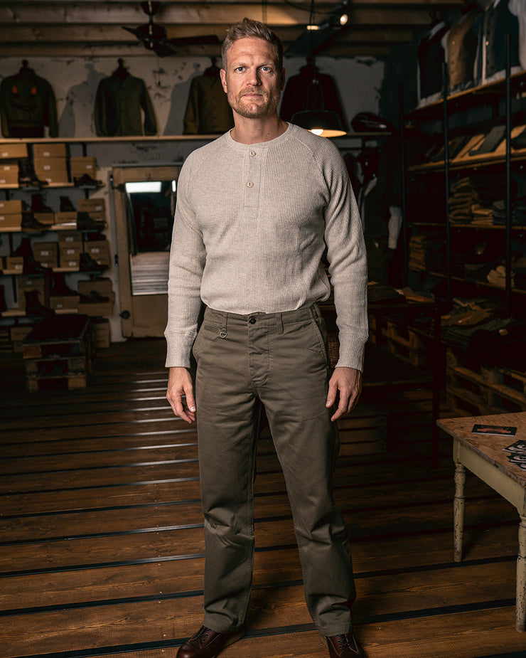 Pike Brothers 1936 Waffle Henley Shirt - Natural