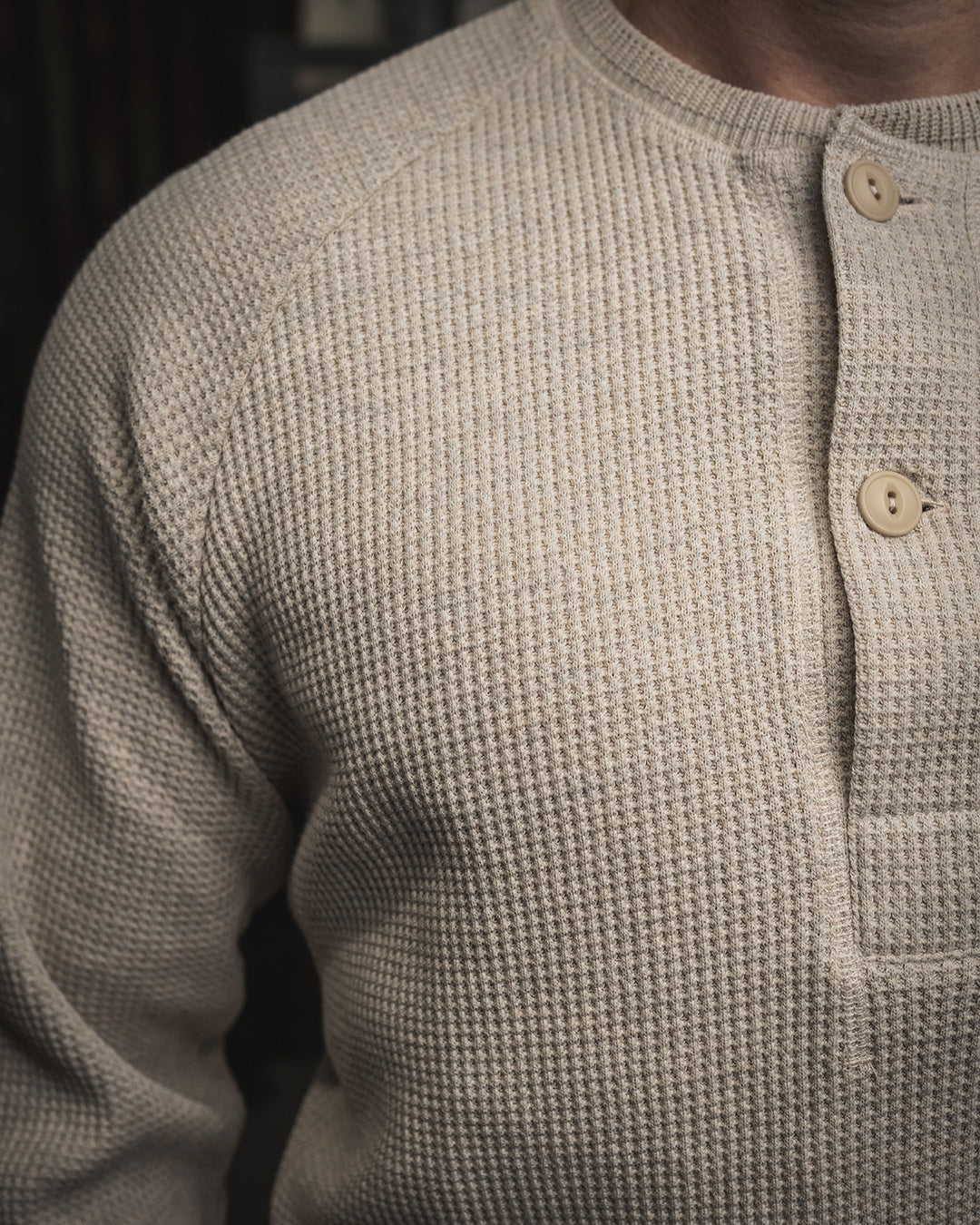 Pike Brothers 1936 Waffle Henley Shirt - Natural