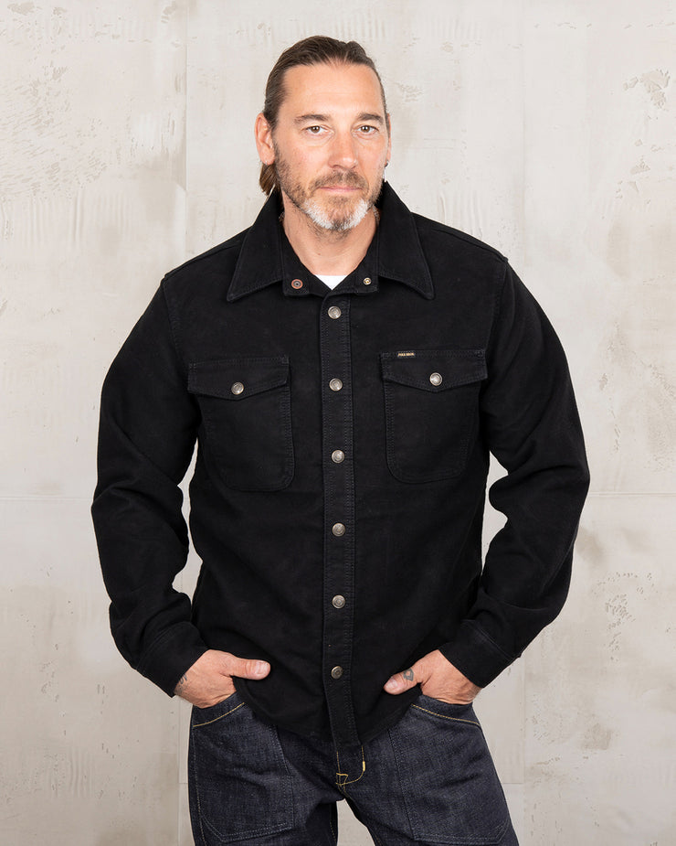 Pike Brothers 1943 CPO Moleskin Shirt - Sulphur Black