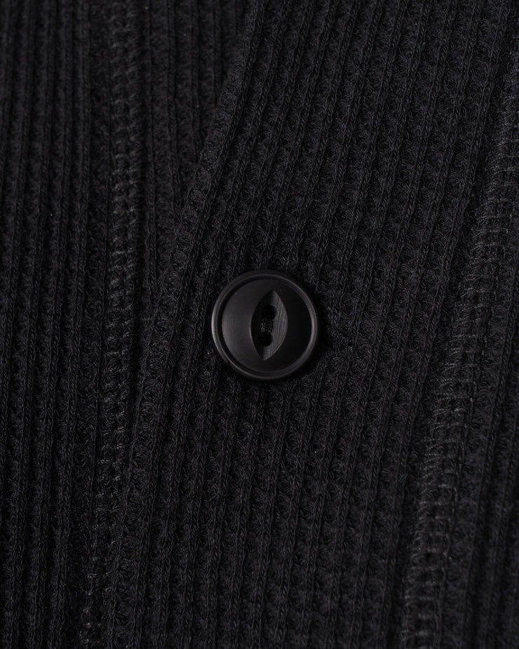 Pike Brothers 1936 Waffle Henley Shirt - Black