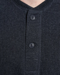 Pike Brothers 1936 Waffle Henley Shirt - Iron Grey