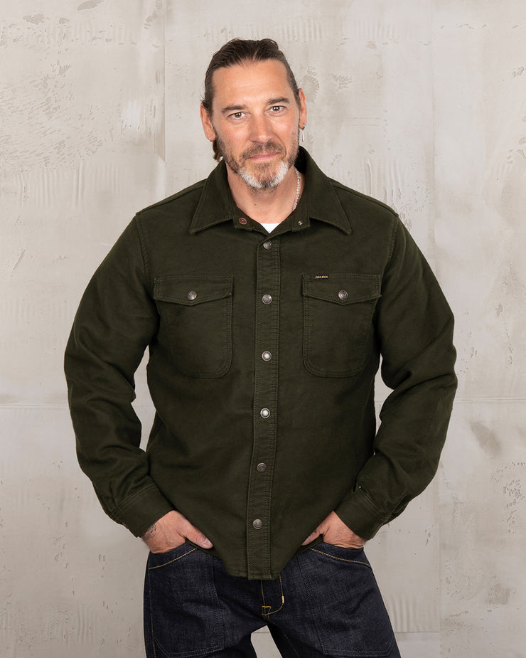 Pike Brothers 1943 CPO Moleskin Shirt - Moss