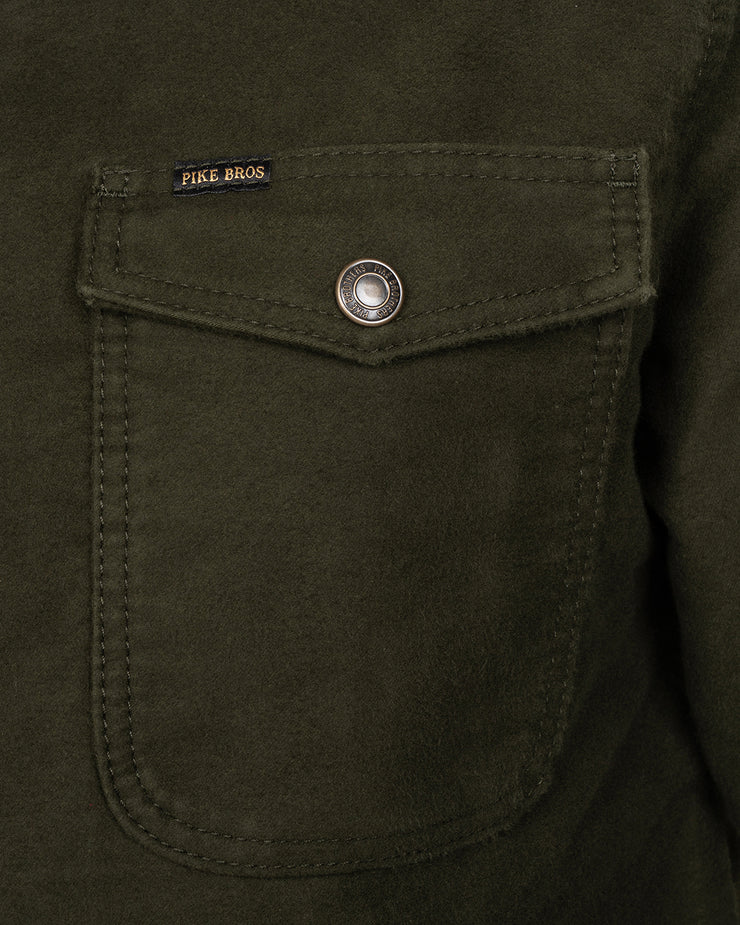 Pike Brothers 1943 CPO Moleskin Shirt - Moss